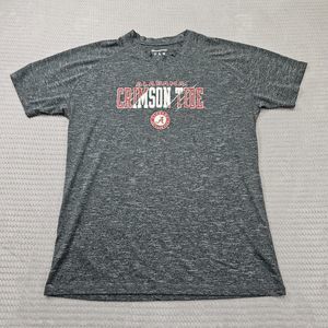 Men's Champion Alabama‎ Dri-Fit Gray Shirt  Breathable Size Medium Stain on back